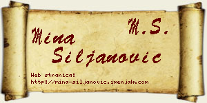 Mina Siljanović vizit kartica